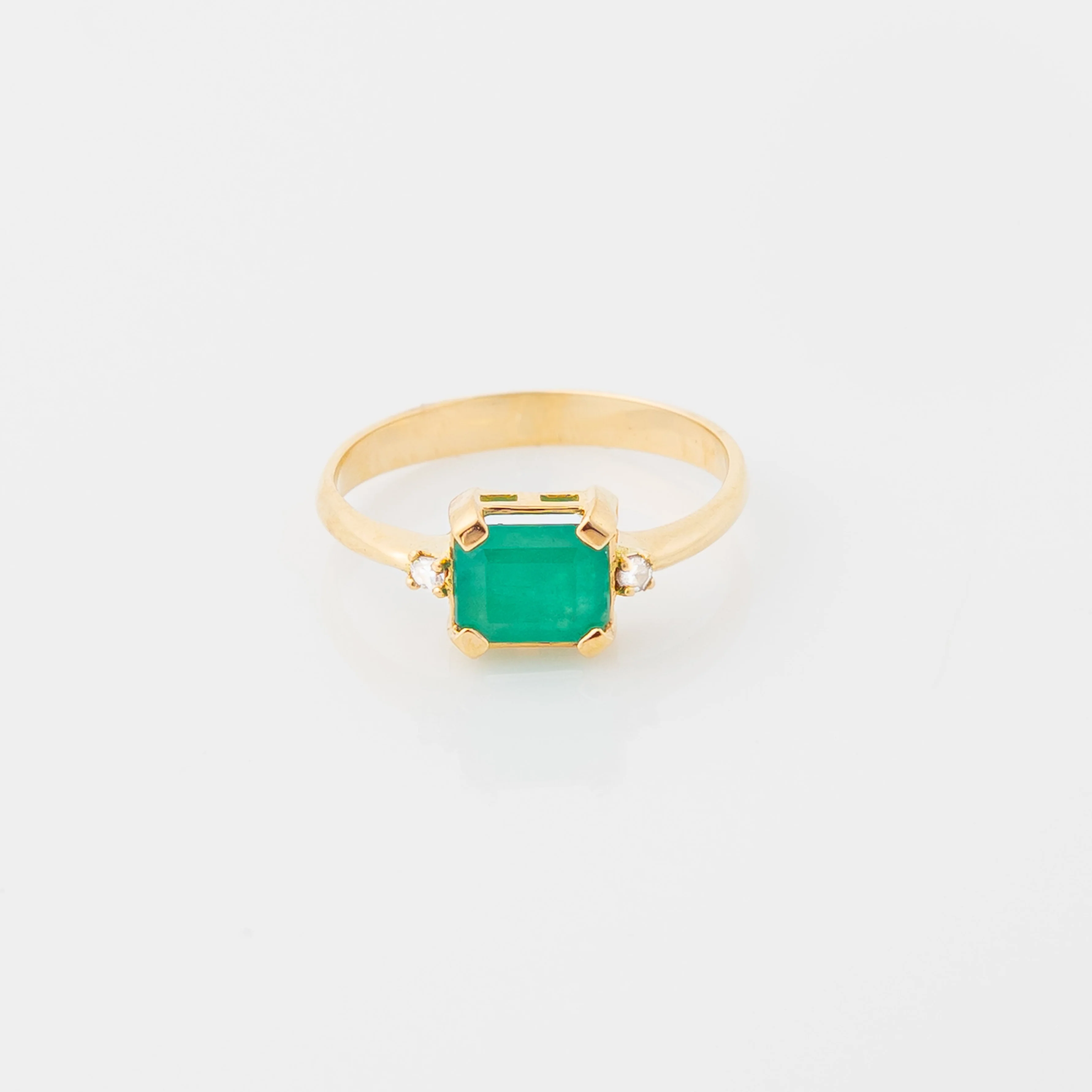 Anillo Esmeralda & Diamante Talla 8 - Image 3